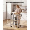 24x30 Inch Stainless Steel Work Table with 2 Shelves Wheels