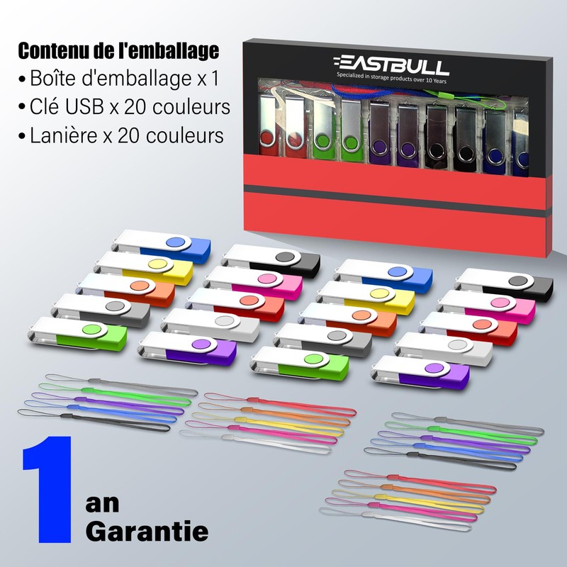 USB Flash Drive 16GB EASTBULL USB 2.0 Flash Drive Rotating