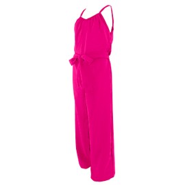 Girls Long Sleeveless Dungarees (code 8809) Fuchsia 12 Years