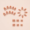 30Pcs Short Almond Press on Nails French Tip Fake Nails