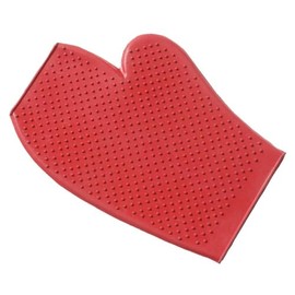 Tough 1 Rubber Grooming Gloves, Red