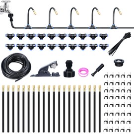 UMETASS 66FT Drip Irrigation System, 360° Adjustable Sprinkler Irrigation Kit, Plant Mister System for Garden Watering (66 Feet)