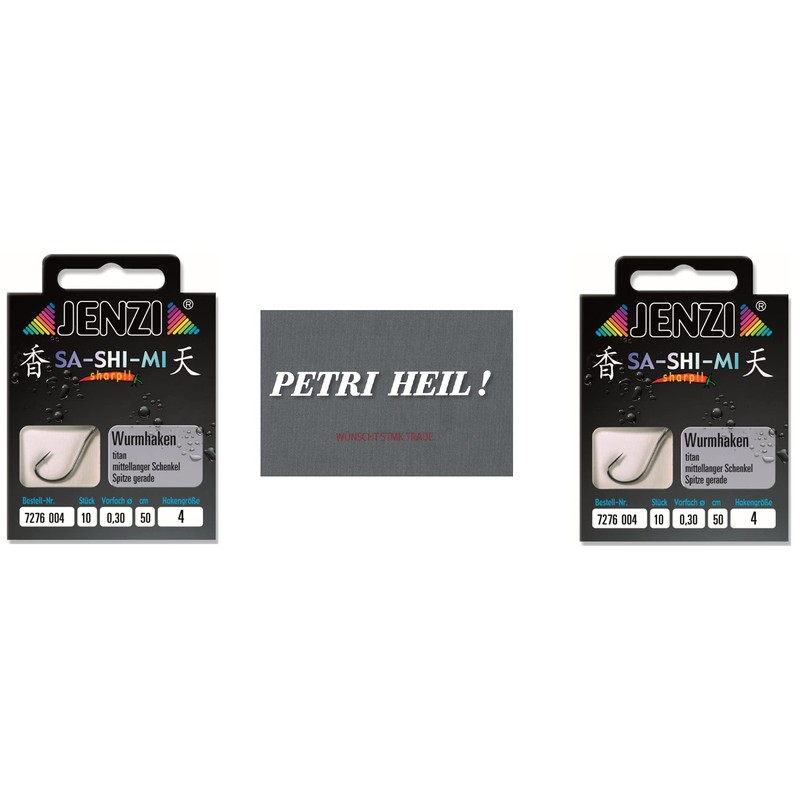 Set # 2 Packs (20 Pieces) Worm Hooks by Jenzi