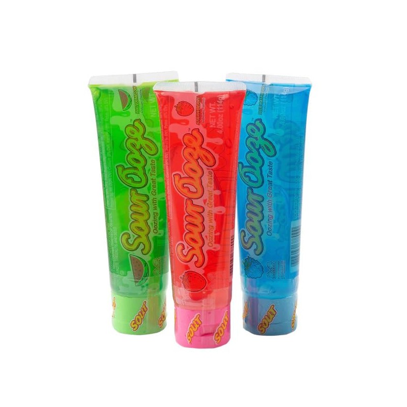 Kidsmania Sour Ooze Candy Gel – 3 Pack Assorted Flavors