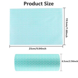 MITUMORMOR 4 Rolls of Wiping Cloths on a Roll, Disposable Cleaning Cloths, Non-Woven Fabrics Kitchen Towels, Cleaning Cloths, Dish Cloth for Living Room, Kitchen, Dining Table - 50 Pieces per Roll, 4