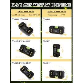 YIF Wireless Digital Angle Finder Tool with Dual Axis, Digital Level with Slope Percentage - Magnetic Angle Finder with Clear Display & Digital Protractor for Absolute & Relative Measurement