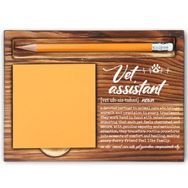 Vet Assistant Gifts for Women Men, Veterinary Assistant Thank You Gifts, Animal Clinic Appreciation Gift, Pet Care Staff Birthday Going Away Retirement Gifts Self-Stick Note Pad Holders-LBB77