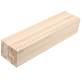 YIXNSW Pack of 30 Wooden Sticks, Square, 30.5 cm, Natural Wood for Crafts, Wooden Sticks, Square Wooden Strip, Squared Wood for Arts, Crafts, DIY and Woodworking