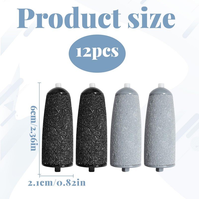 12Pcs Foot File Replacement Rollers for Flawless Pedi Include Extra