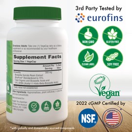 Health Thru Nutrition Boswellia 300mg as Bospure AKBAMAX | High Potency 75% Boswellic Acids 10% AKBA | Healthy Inflammatory Support | Vegan Certified | Non-GMO Gluten Free Soy Free (Pack of 180)