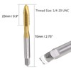 TA-VIGOR 1/4-20 UNC Spiral Point Plug Thread Tap, HSS Titanium