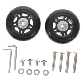 Hohopeti Rubber Swivel Caster Wheels Replacement Kit for Suitcases – Detachable 4-Piece Travel Luggage Wheel Set Silent Design for Easy Mobility and Repair