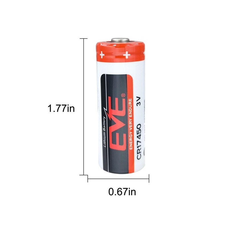 STEPMAX 10 Pack CR17450 Lithium Battery 2400mAh 3V for PLC
