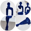 Octdays Blue Thinker Statue for Home Decor Modern Minimalist Sculpture