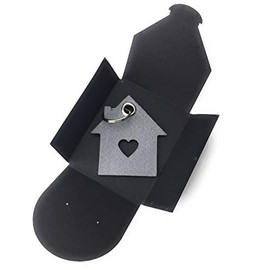 Felt Keyring Love Nest (Choice of Colours) as a Gift – Made in Germany, Dove grey