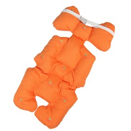 Baby Seat Pad Liner Soft Breathable Versatile Removable Infant Toddler Carrier Seat Cushion for Stroller High Chair Orange Embroidery