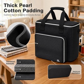 Steadtep 2-in-1 Sewing Machine Carrying Case with Removable Top Cover