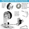 CCJH Sliding Barn Door Hardware Hangers Only 2pcs Stainless Steel