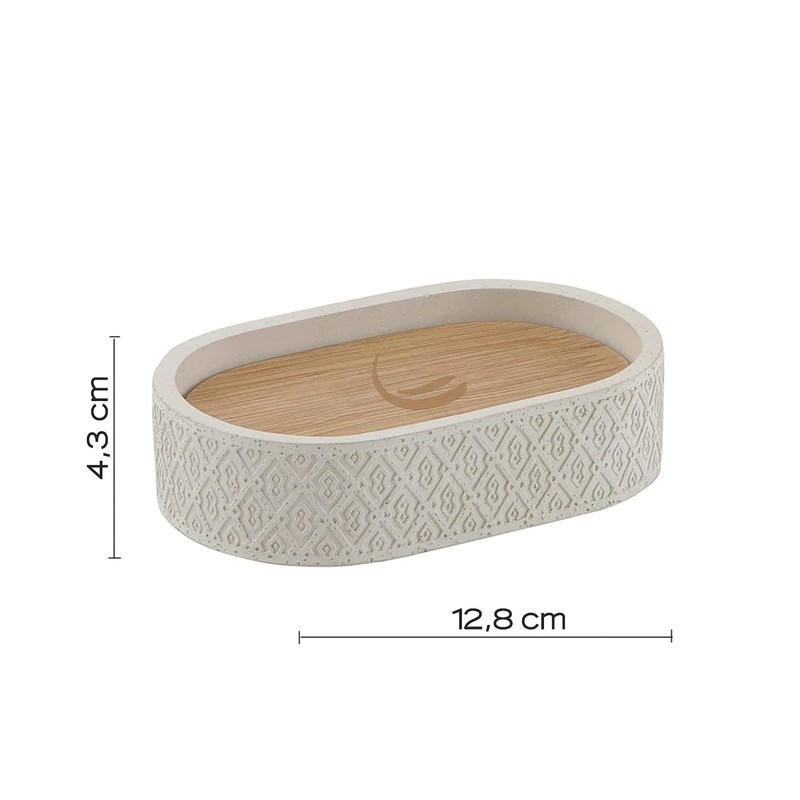Gedy Toilet Brush Cement Grey 10 x 47.5 cm