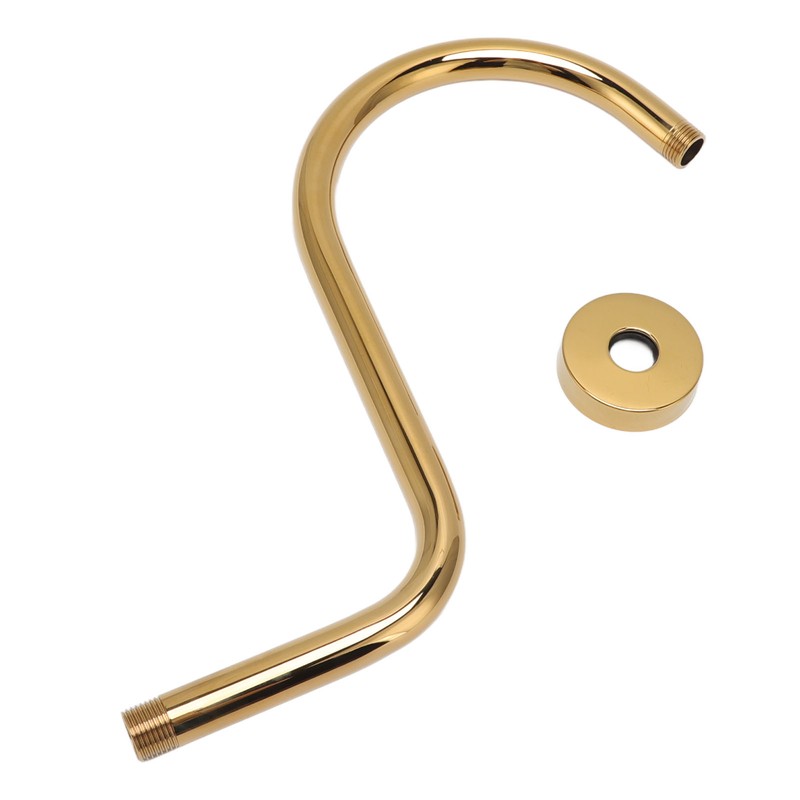 Stainless Steel S Shaped Raised Shower Arm and Flange NPT
