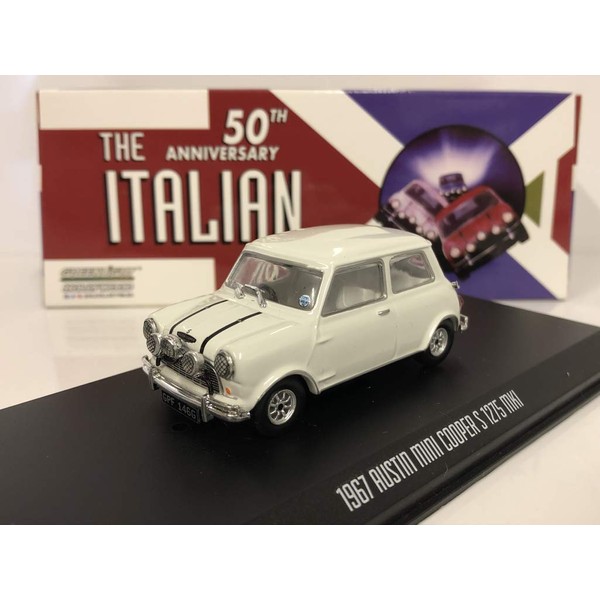 Greenlight 86551 1: 43 The Italian Job (1969) - 1967 Austin Mini Cooper S 1275 Mki - White with Black Leather Straps
