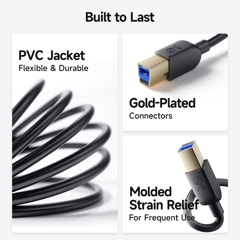 Cable Matters USB C to USB B 3.0 Cable -