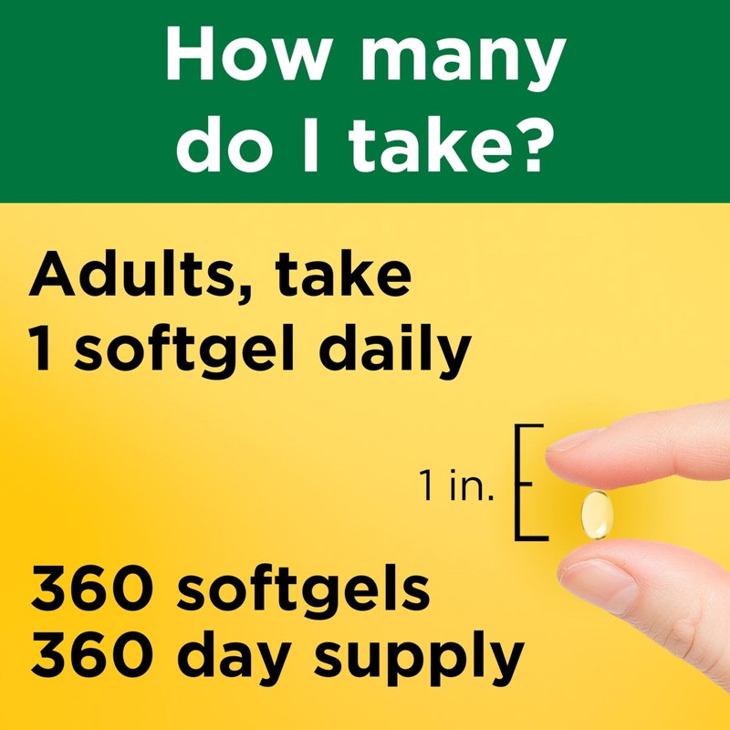 Nature Made Vitamin D3 5000 IU (125 mcg) Softgels, Extra