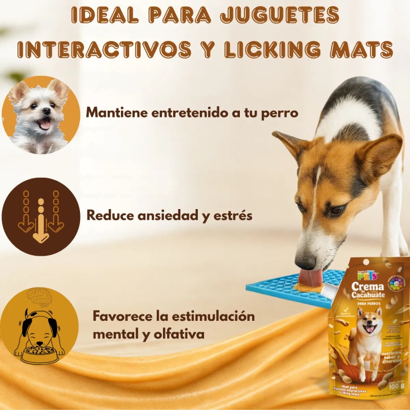 Crema De Cacahuate Para Perros Snack Saludable Con Omega 3-6
