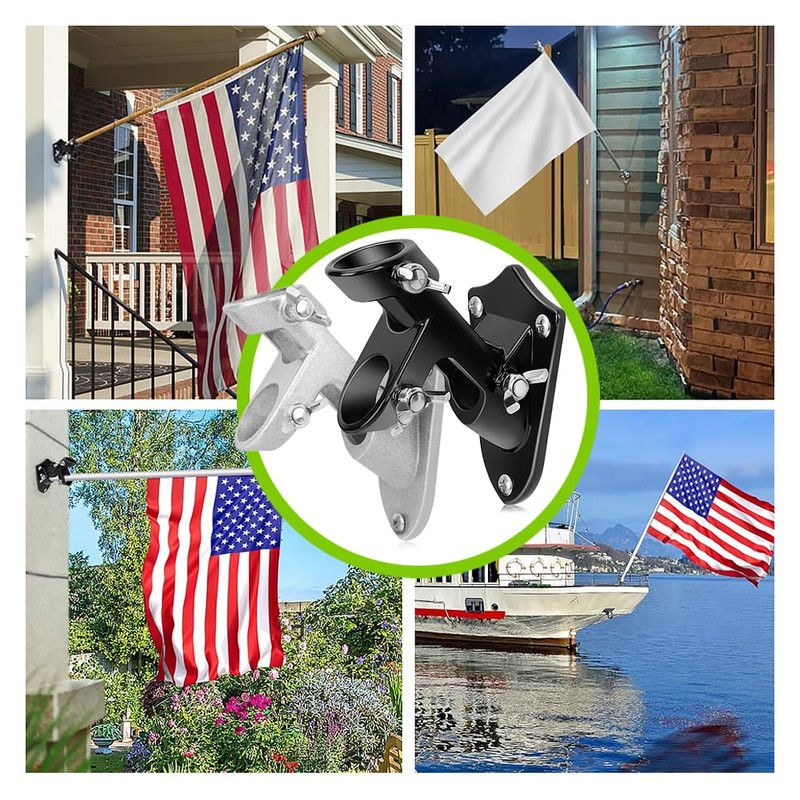 Set of 2 Flag Holder Z Shape with Mounting Hardware