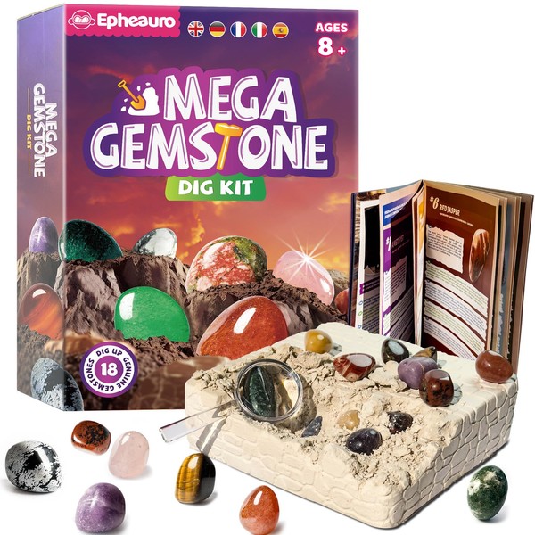 Epheauro Mega Gemstone Excavation Set for Kids - Educational Adventures