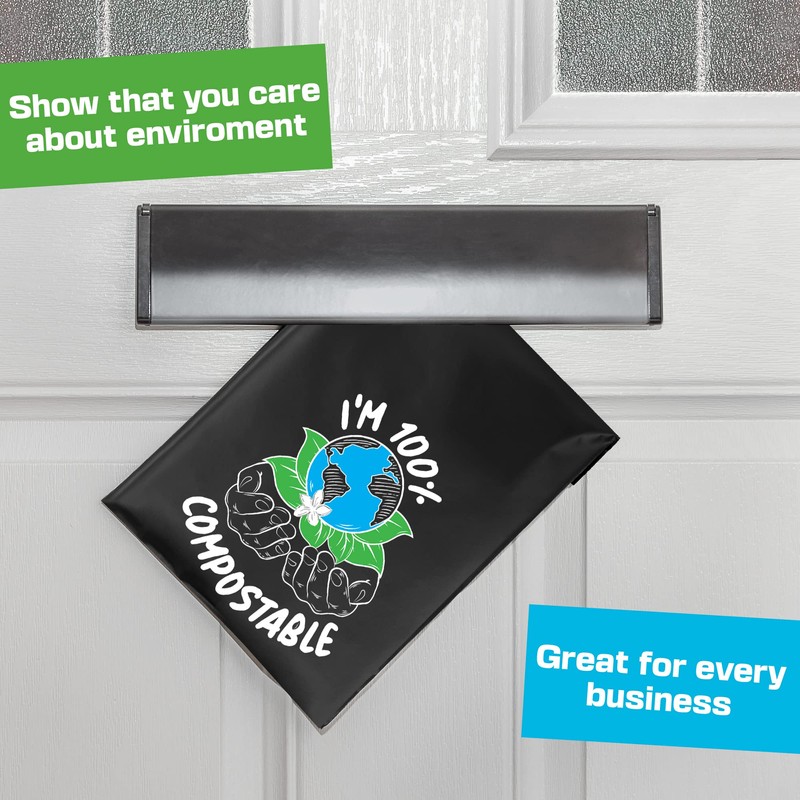 Compostable Mailing Bags,Biodegradable Mailing Bags,Eco Friendly Mailers 12 x 16"