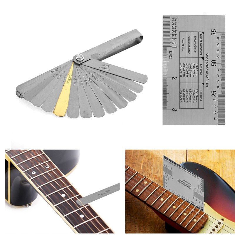 String Action Gauge Ruler Guitar Accessories Ruler 32 Pieces Feeler