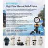 sixcow 98209800 High Flow Manual Air Relief Valve with Pressure