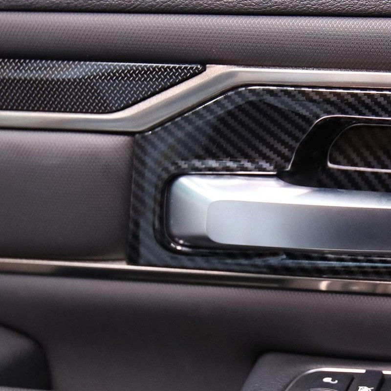 Korlot Carbon Fiber Style Interior Door Handle Bowl Panel Cover