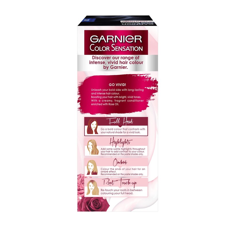 Garnier Color Sensation Vivids Blue hair colour permanent 2.10 deep