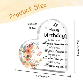 Birthday Gifts For Women Friend Gifts Acylic Signs Cadeau Femme Cadeau Anniversaire Decoration Anniversaire 50th Birthday Decorations 40th BirthdayGifts For Women Sister Daughter Bestie Mom Grandma Colleague Teacher Nurse