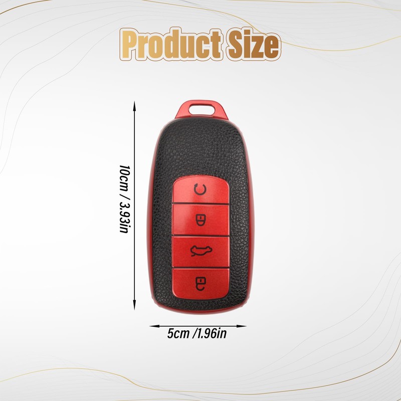 Fiohiros 2 Pcs Car Smart Key Fob Case TPU Car