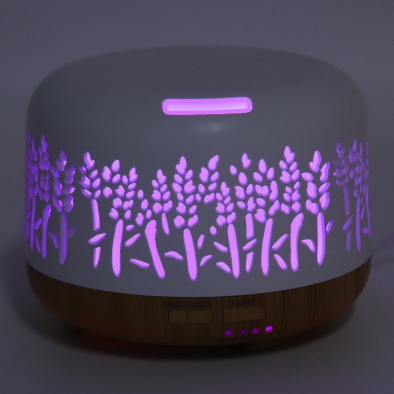 Desktop Humidifier 300ml Wood Grain Design Low Noise Aromatherapy Humidifier