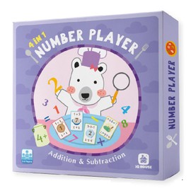 Number Player Math Game for Kids 3-6 | 168 Fun Cards with 3 Levels Addition & Subtraction + Memory & Reaction Training | Educational Preschool Kindergarten Learning, Homeschool & Classroom Toys