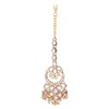 Aheli Kundan Pearl Chandbali Pendientes con Maang Tikka Conjunto de