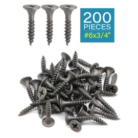 IMScrews 100pcs #6x2" Flat Head Phillips Drywall Screws Fine Thread Sharp Point Wood Screw, Carbon Steel 1022A, Gray Phosphate