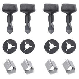 Wjelet 12 Pieces Tow Bar Cover Screws For Retaining Clip Bumper Cover For A3 8P, A1, Q5, Q7, TT, Golf 4-7, Touran, Tiguan, Polo, Transporter T3-T6, Jetta (6N0129355)