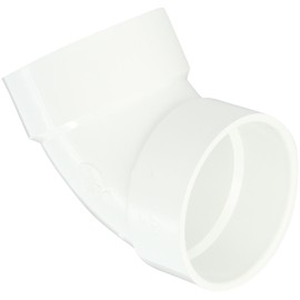 Spears P319 Series PVC DWV Pipe Fitting, 1/6 Bend, Elbow, 4" Hub
