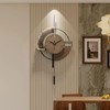 FIXNEO Large Wall Clocks Decorative with Temperature Display℃, Silent Unique