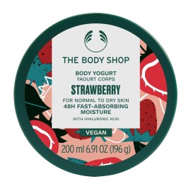 The Body Shop Strawberry Body Yogurt Moisturizer Vegan Fast Absorbing Gel Cream 6.91 oz