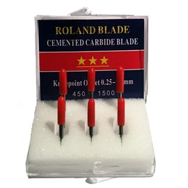 6-Pack 45 Degree Standard Angle Sign Making Vinyl Sign Plotter Knife Blade Replacement cemented Carbide Set Compatible with Roland Refine US Cutter Bridge MH