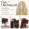 Sidaila 18" Curly Hair Extensions Ponytail Claw Clip in Hair