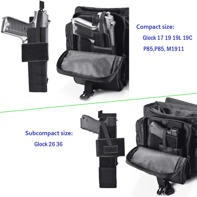 LarKoo Tactical Drop Leg Bag with Pistol Holster - Leg