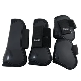 Klaus Horse Protector, Front & Rear Leg 4-Piece Set, FULL, Horse Boots, Leg Protectors, Horse Boots, Leg Protectors, Tack, Black, Black