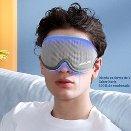 Antifaz para Dormir 3D para Mujeres y Hombre, Antifaz para Dormir 100% Anti-Luz para Una Oscuridad Absoluta, Tejido Transpirable con Correa Ajustable para Viajes
